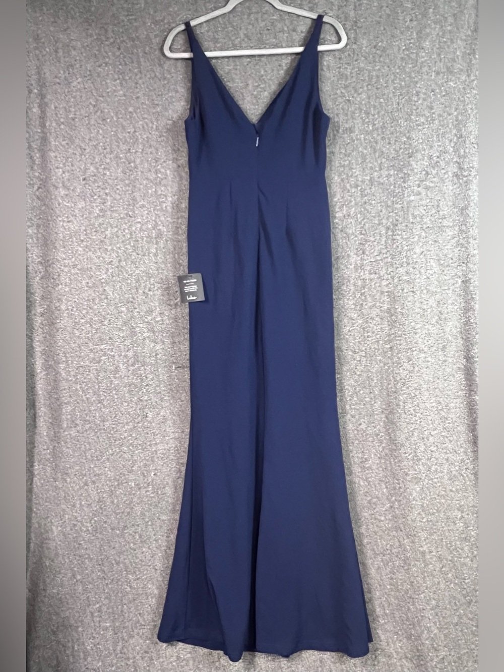 Lulus Melora Navy Blue Sleeveless Maxi Dress M NWT Elegant V-Neck Evening Gown - Picture 10 of 15
